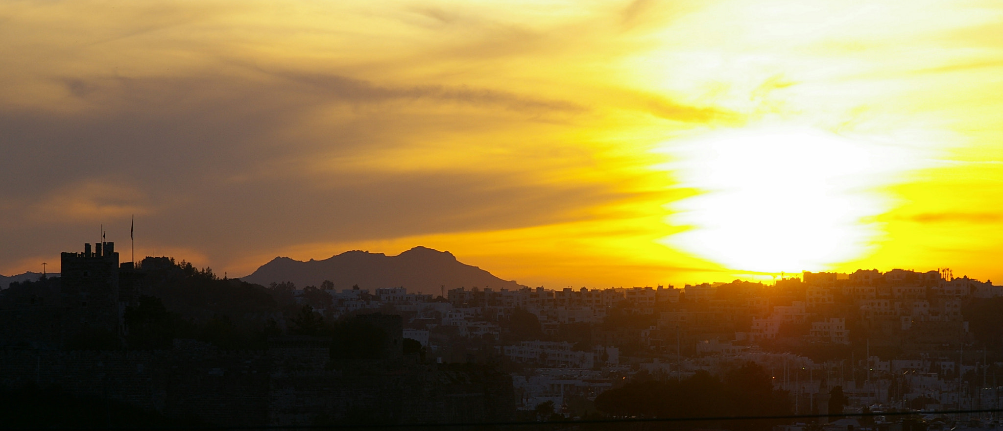 Pentax *ist DS sample photo. Sunset, bodrum, turkey photography