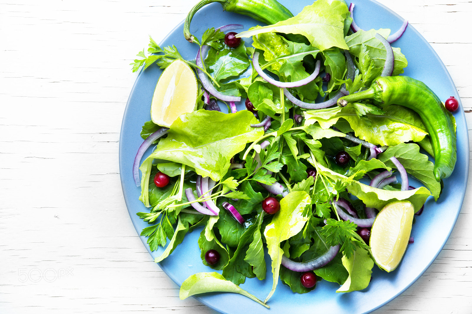 Nikon D7100 sample photo. Fresh mixed green salad photography