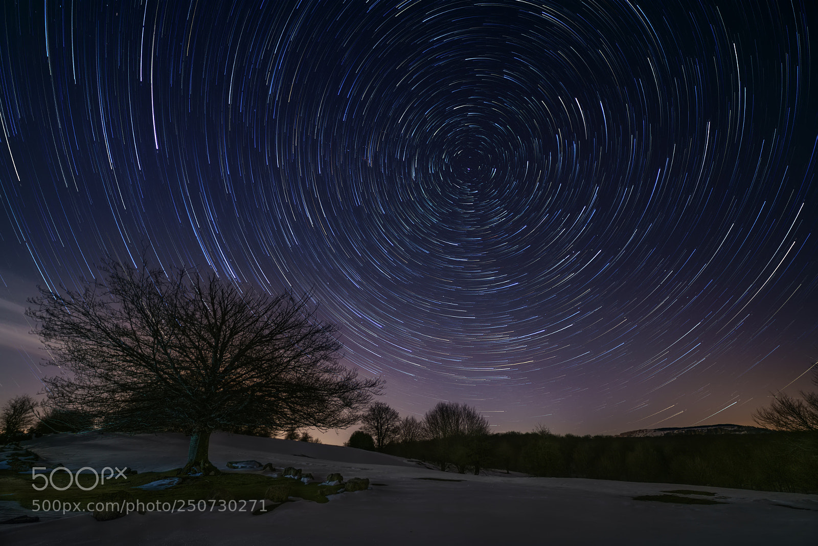 Sony a7R II sample photo. Stars & snow photography