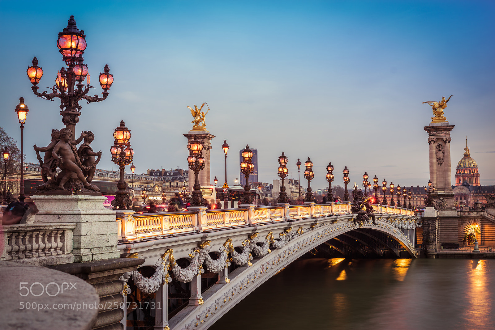 Sony a7R sample photo. Pont alexandre iii, sunset photography