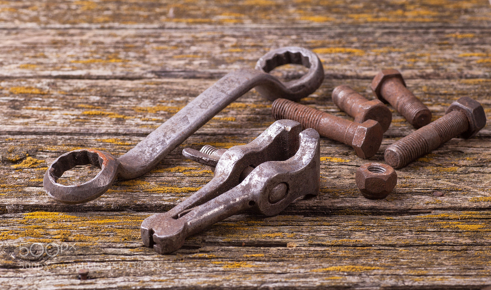 Canon EOS 5D Mark II sample photo. Old rusty nuts, bolts photography
