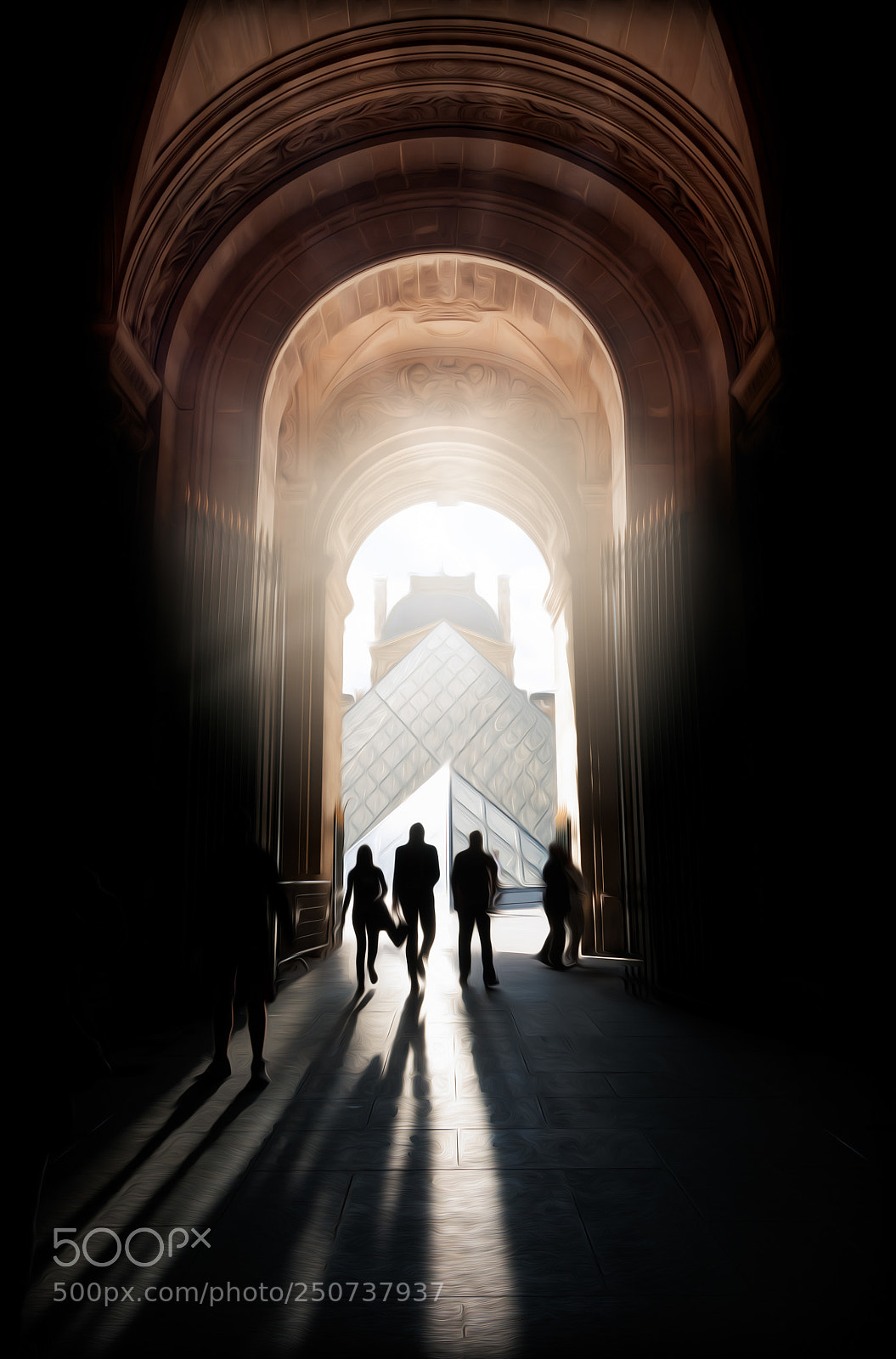 Nikon D300 sample photo. View of louvre pyramid photography