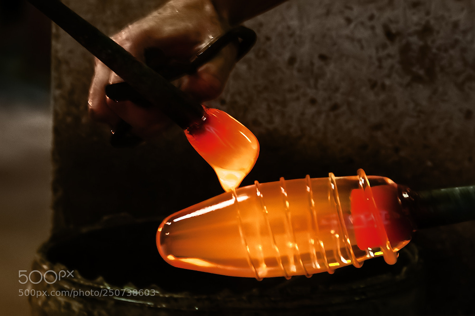 Nikon D300 sample photo. Glassblowing art, murano, italy photography