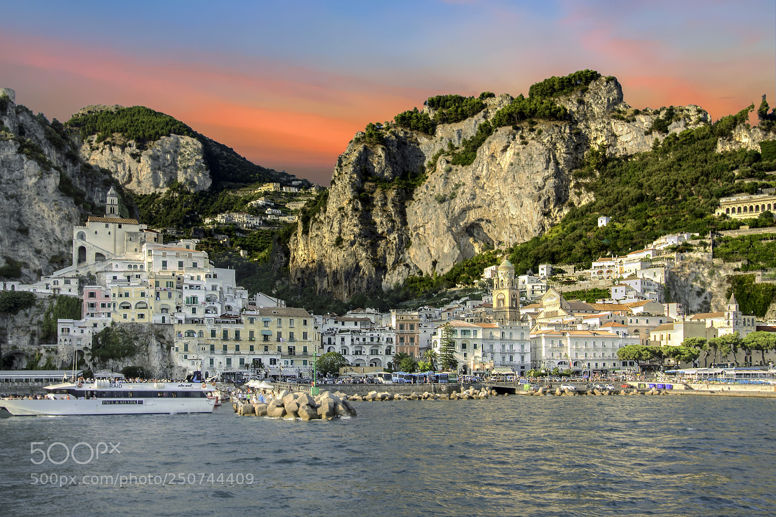 Canon EOS 40D sample photo. Amalfi sunset photography