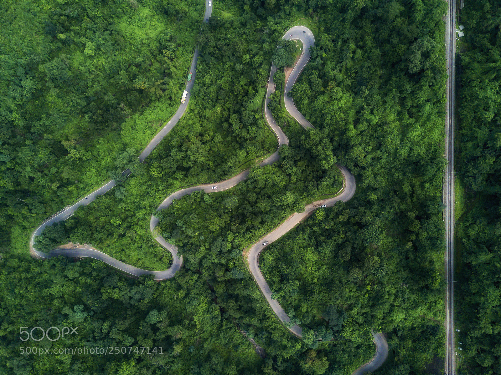 DJI FC220 sample photo. Mountain roads. photography