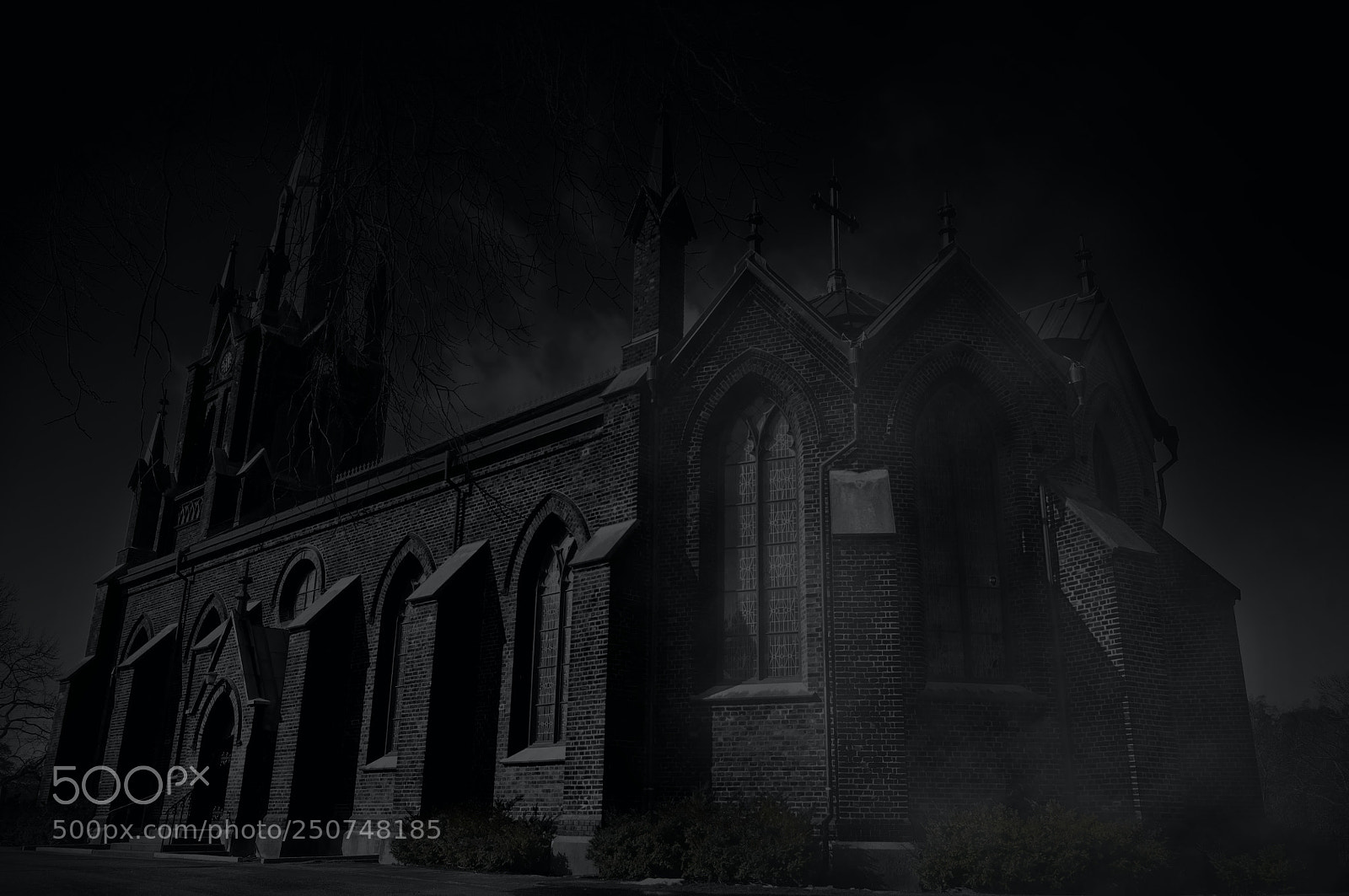 Nikon D300 sample photo. The dark church photography