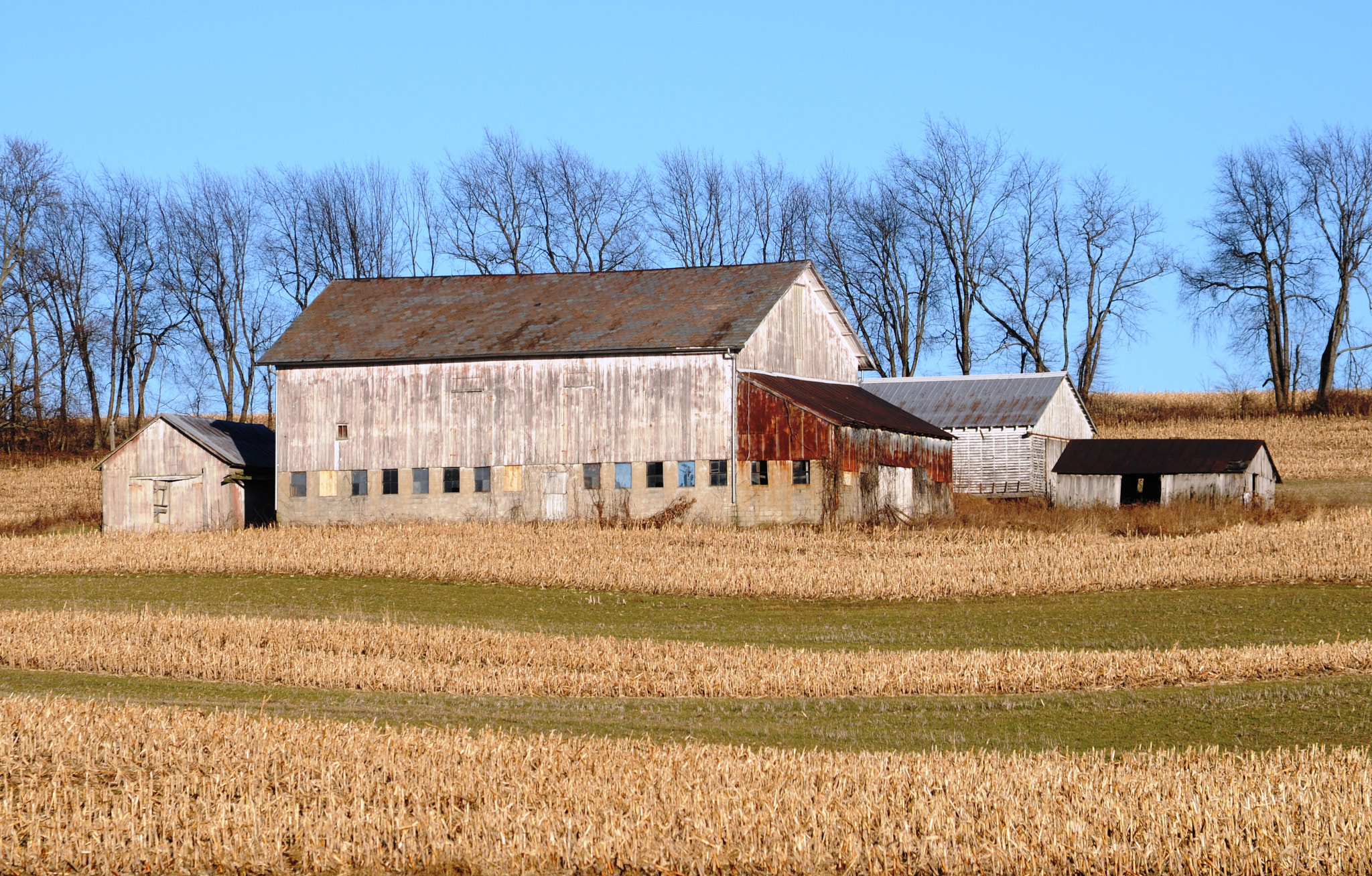 Nikon D300 + Sigma 28-105mm F2.8-4 Aspherical sample photo. Barn and field photography