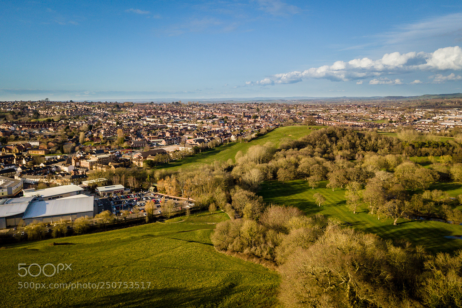 DJI FC220 sample photo. Yeovil from the air photography