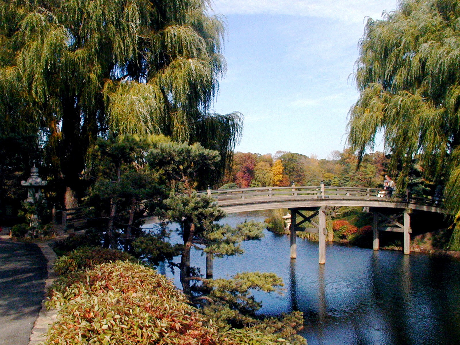 Olympus C2020Z sample photo. Bridge to japanese island/ chicago botanical gardens photography