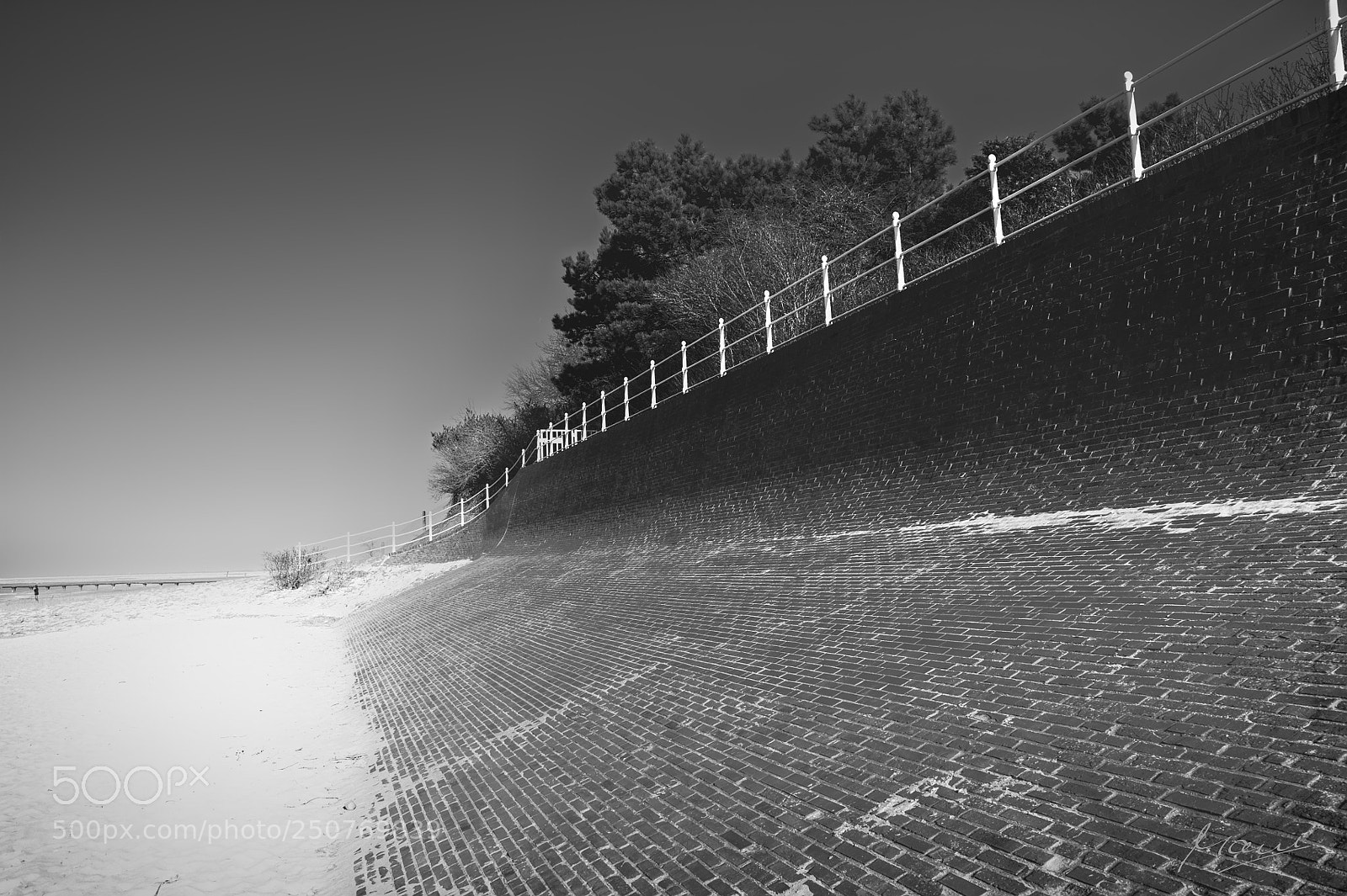 Nikon D90 sample photo. The white guard railing photography
