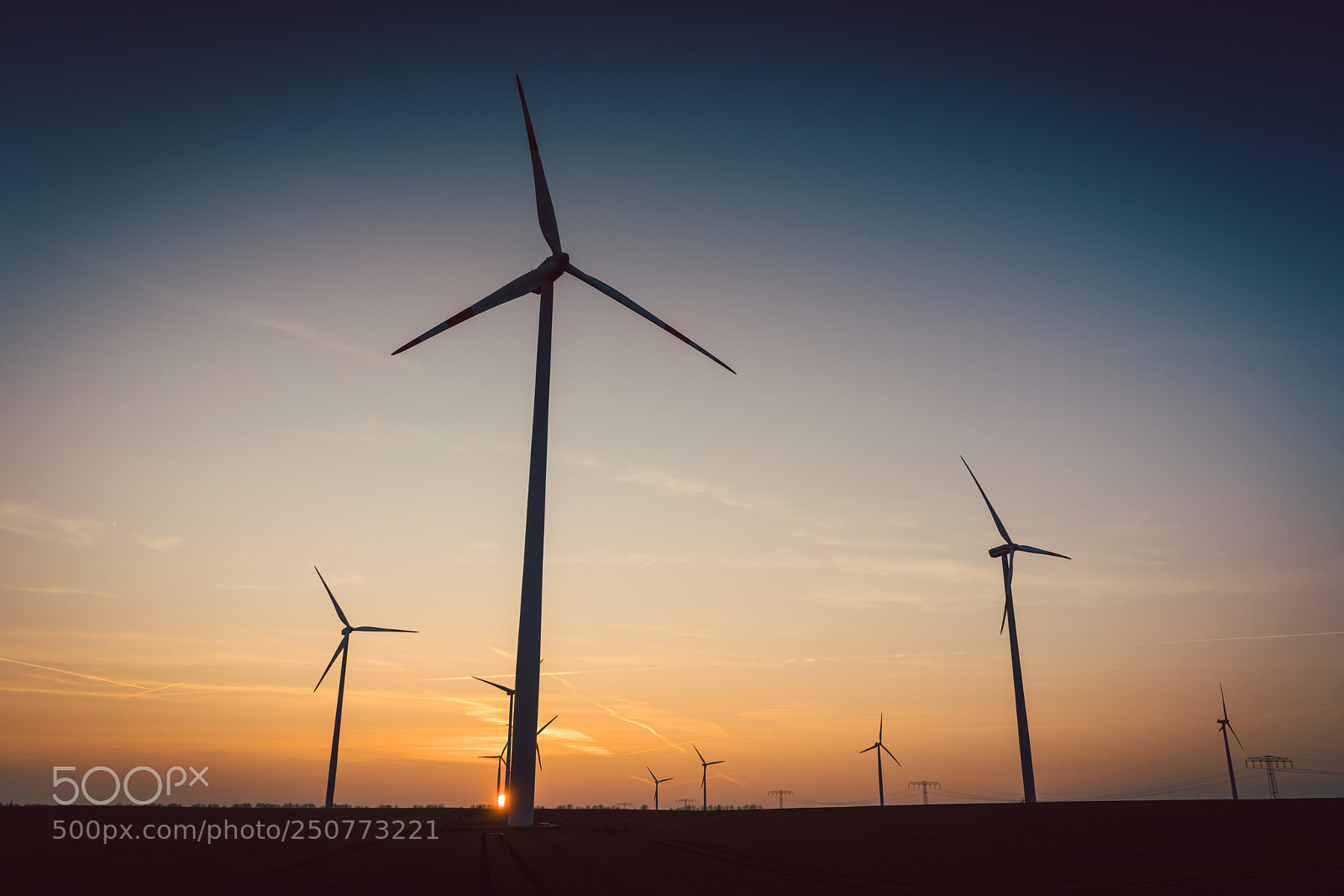 Sony a7R II sample photo. Windmills for power generation photography