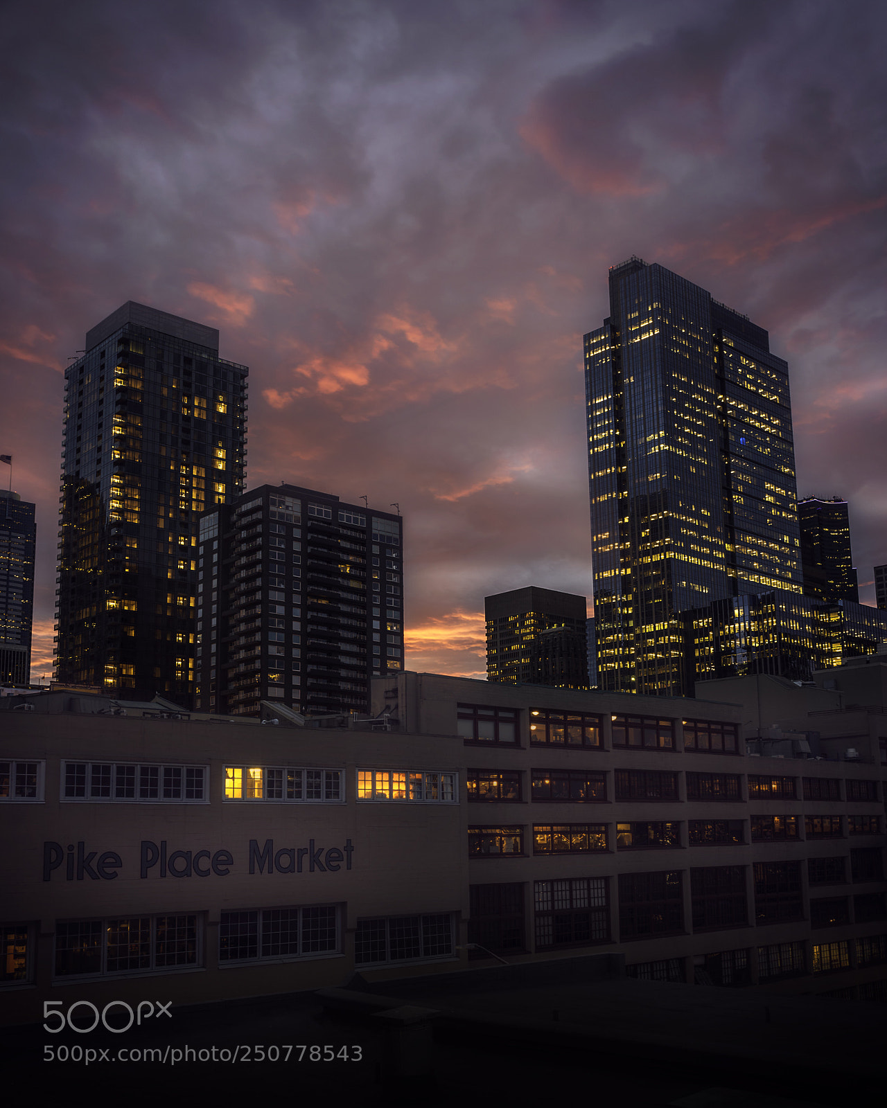 Nikon D810 sample photo. Sun rising over seattle photography