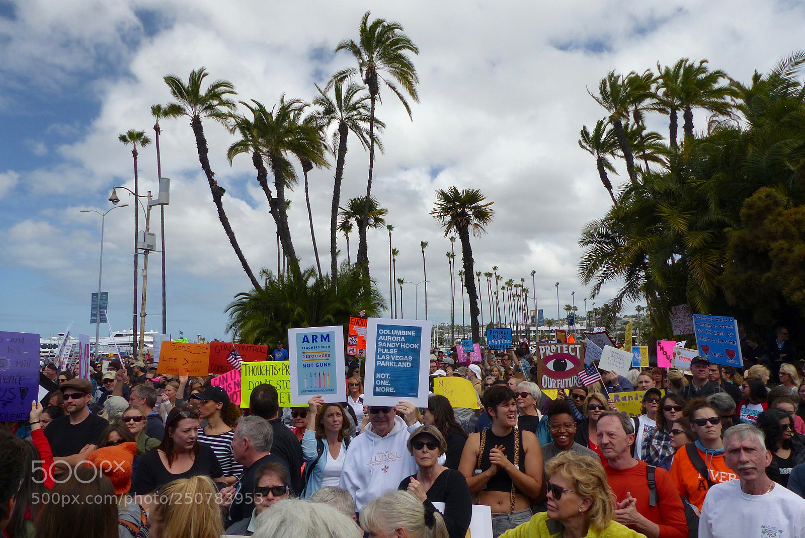 Panasonic Lumix DMC-FZ200 sample photo. Marchers crowd the waterfront photography