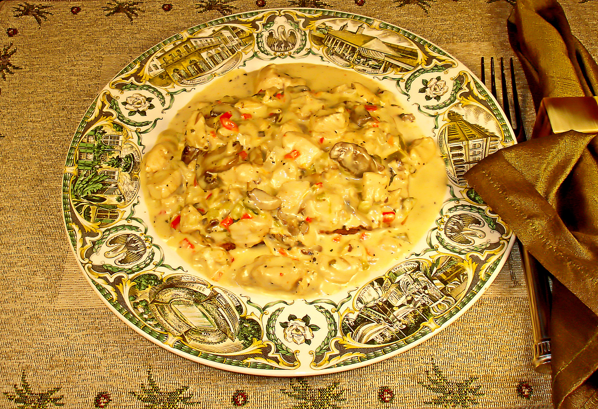 Sony DSC-W1 sample photo. Spicy chicken a la king photography