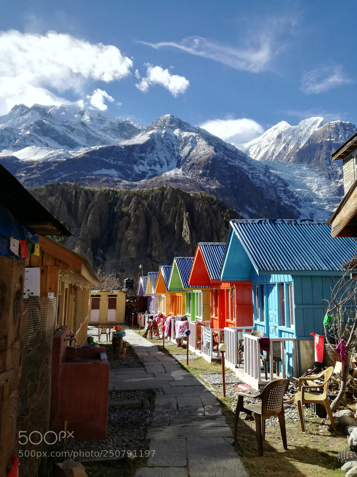 HUAWEI P9 LITE sample photo. A colourfull guesthouse under photography