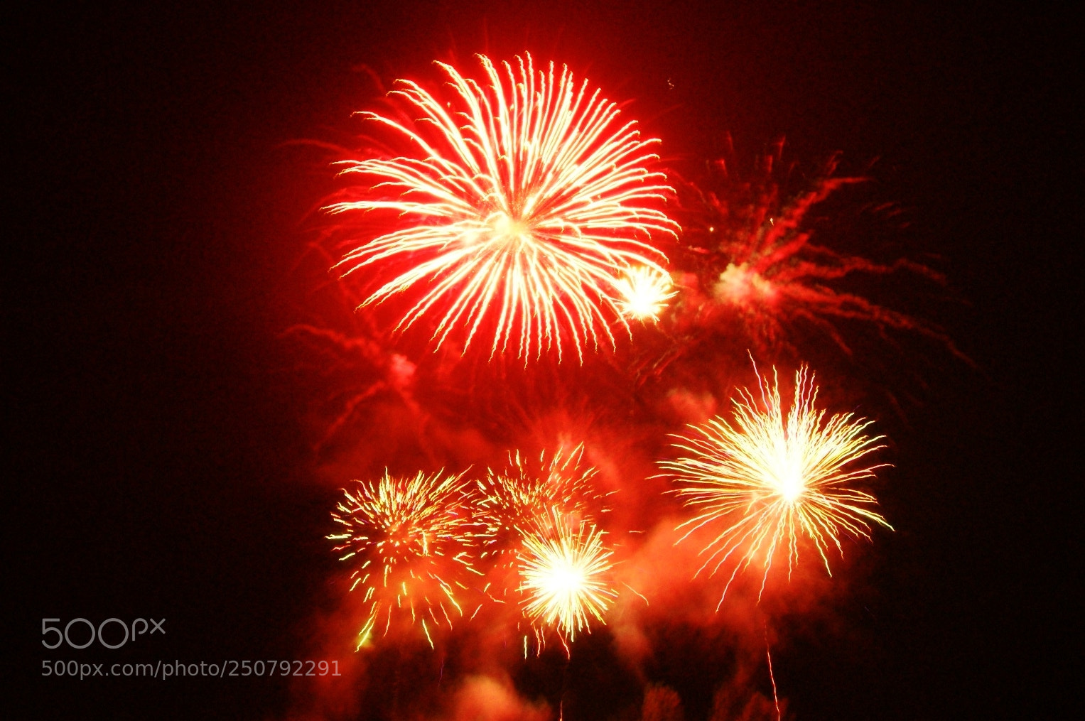 Sony Alpha DSLR-A290 sample photo. Red fireworks photography