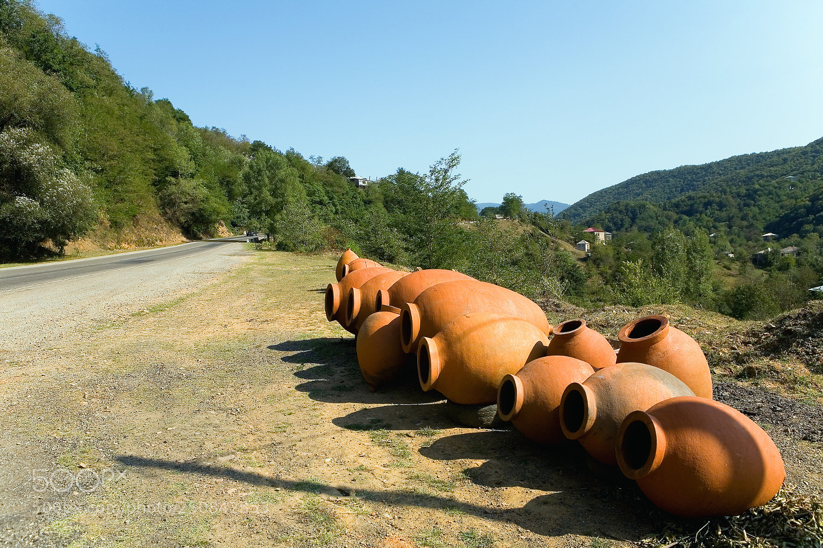 Canon EOS 5D sample photo. Large clay jugs for photography