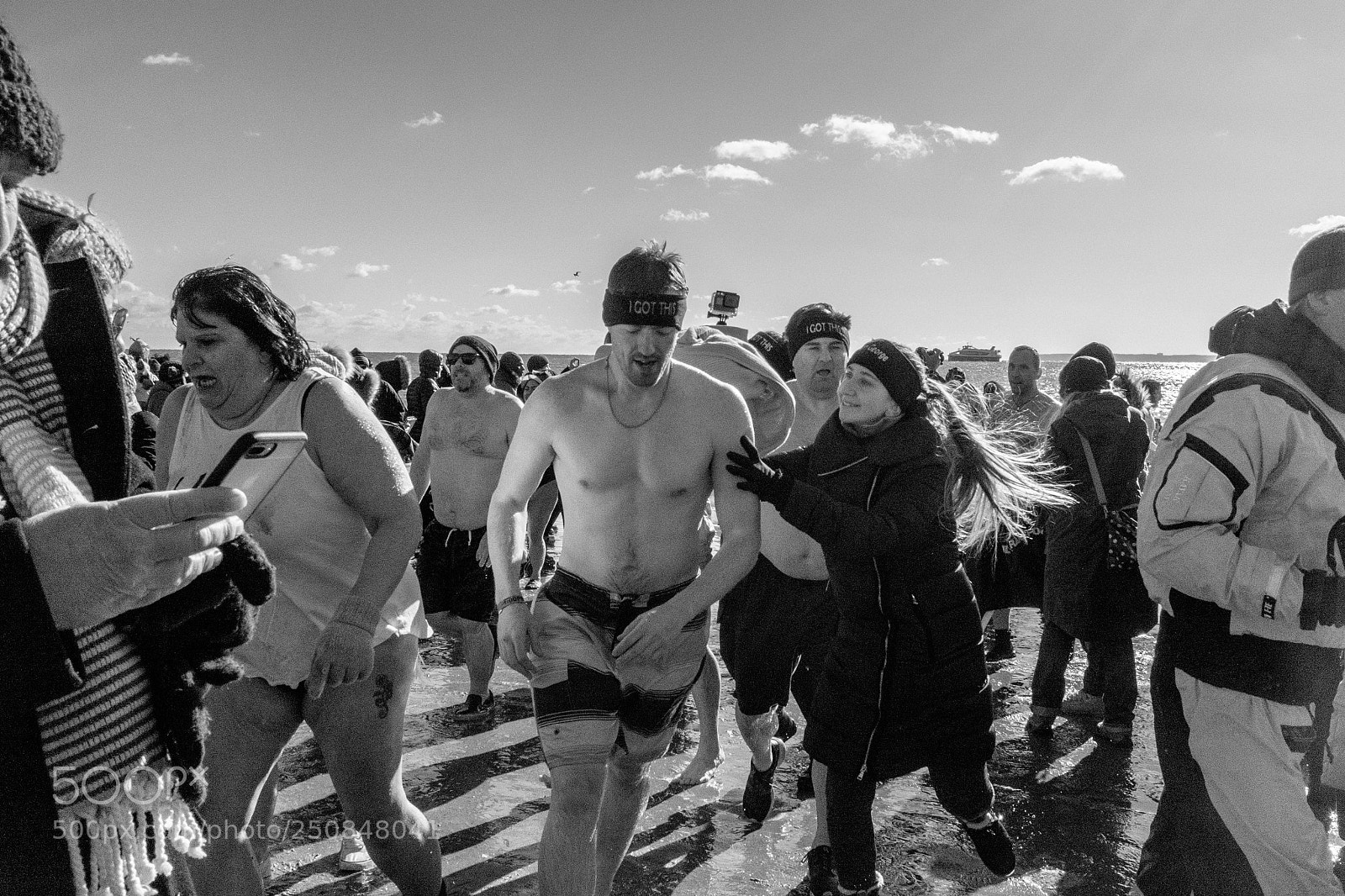 Fujifilm X100T sample photo. Polar bear plunge 2018 photography