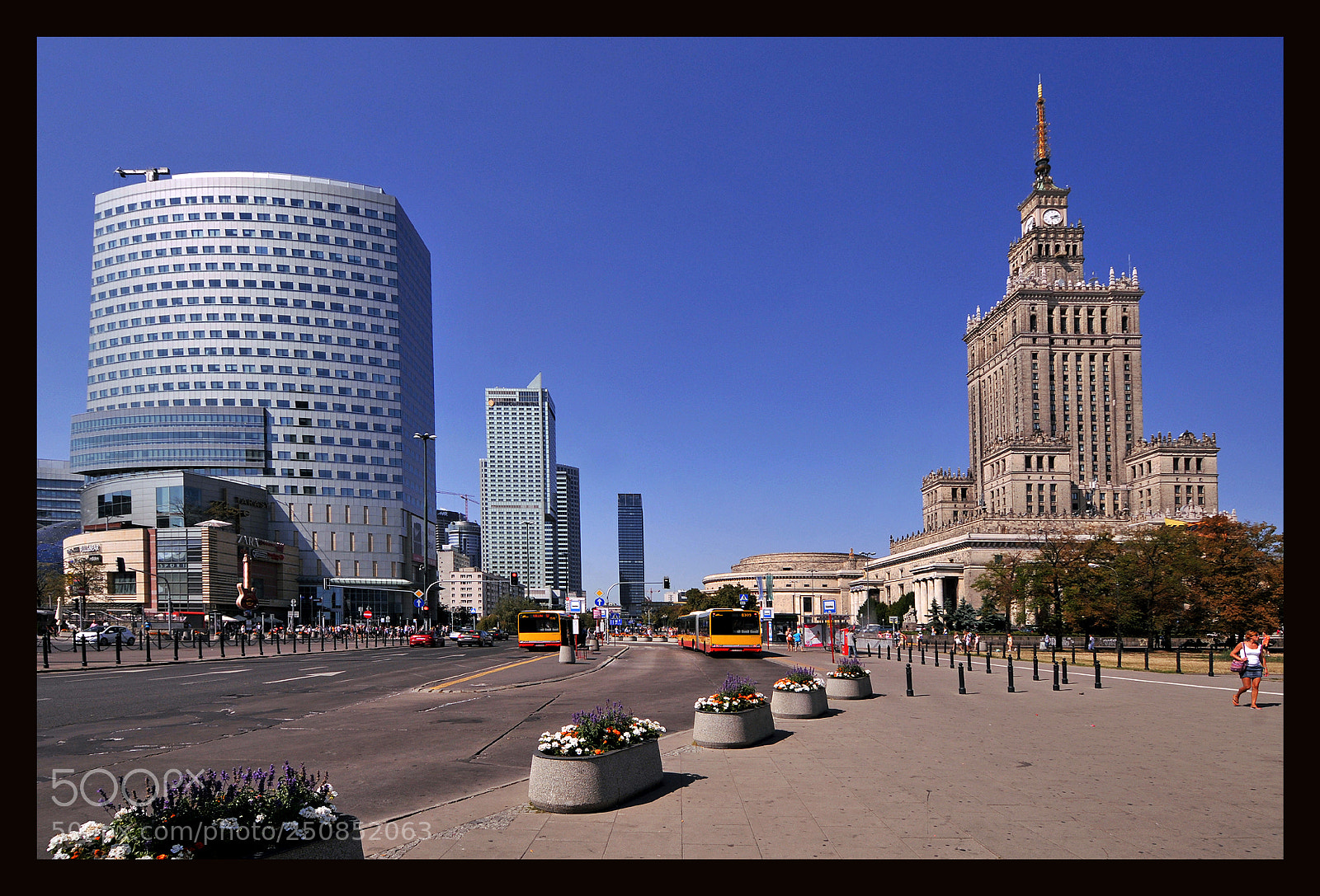 Nikon D300 sample photo. Skyscrapers in warszawa photography