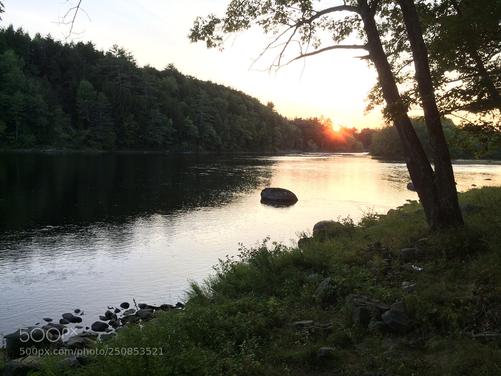 Apple iPhone 5s sample photo. Sunset on a river photography