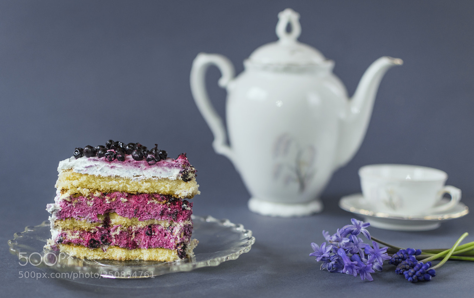 Nikon D3300 sample photo. Piece of blueberry cake photography