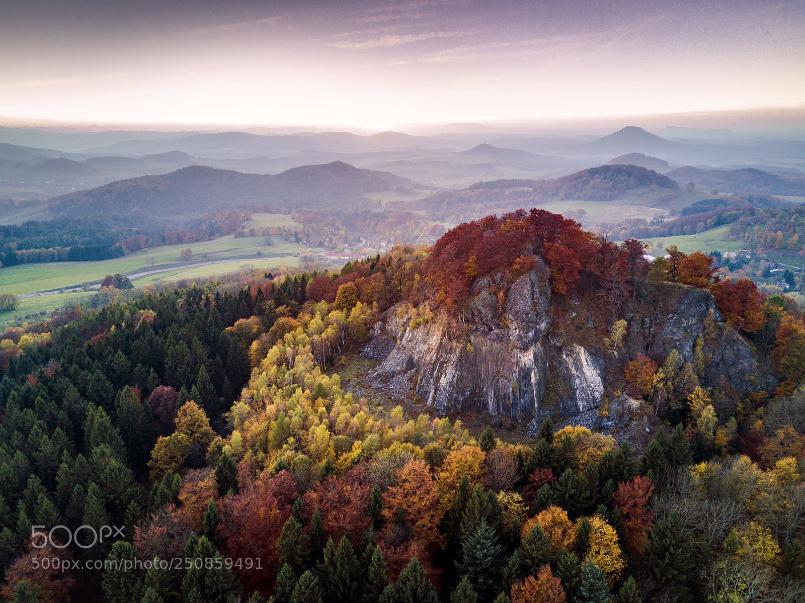 DJI FC220 sample photo. Autumn at golden hill photography