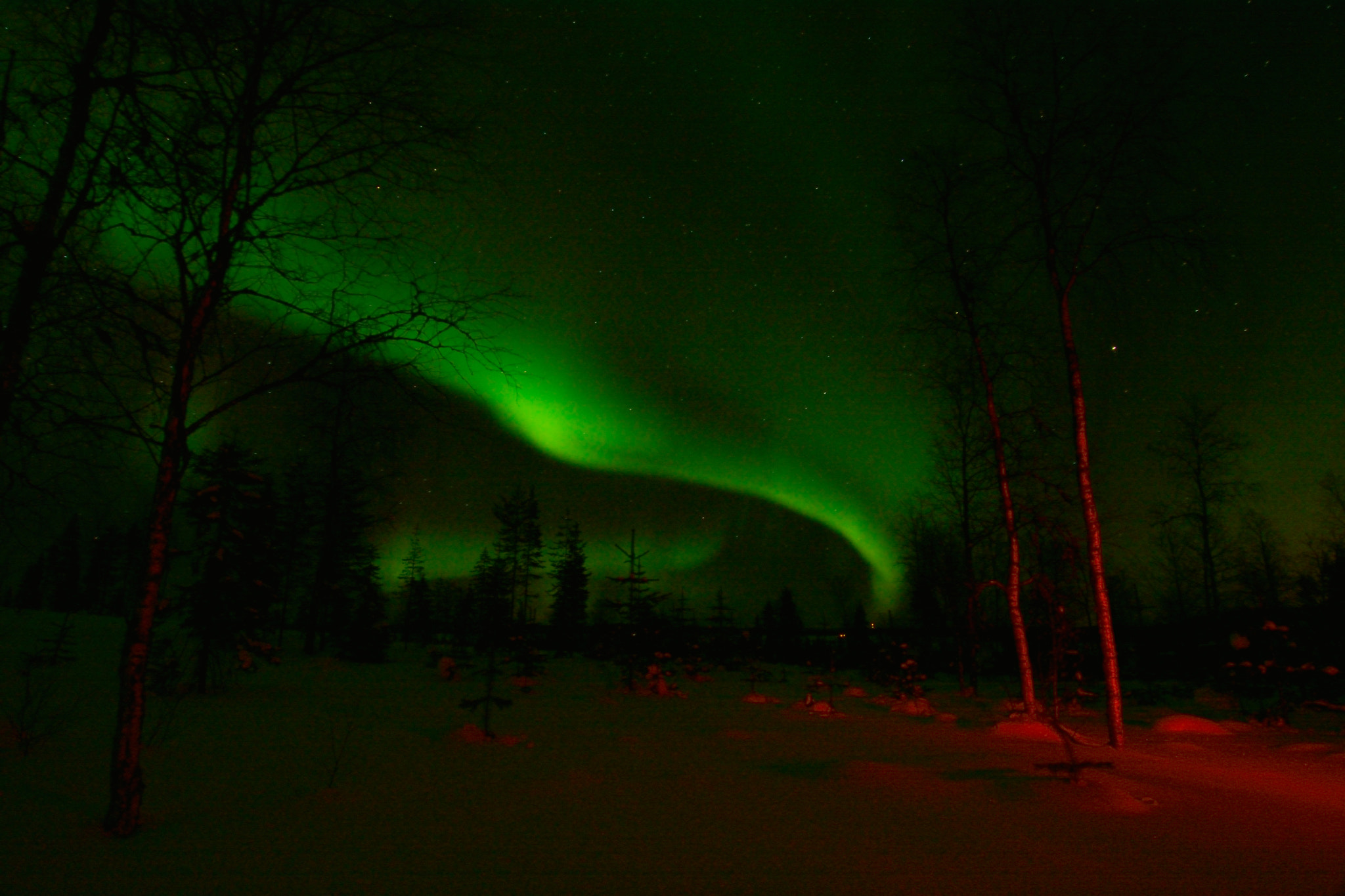 Nikon D7100 sample photo. Aurora & red light photography