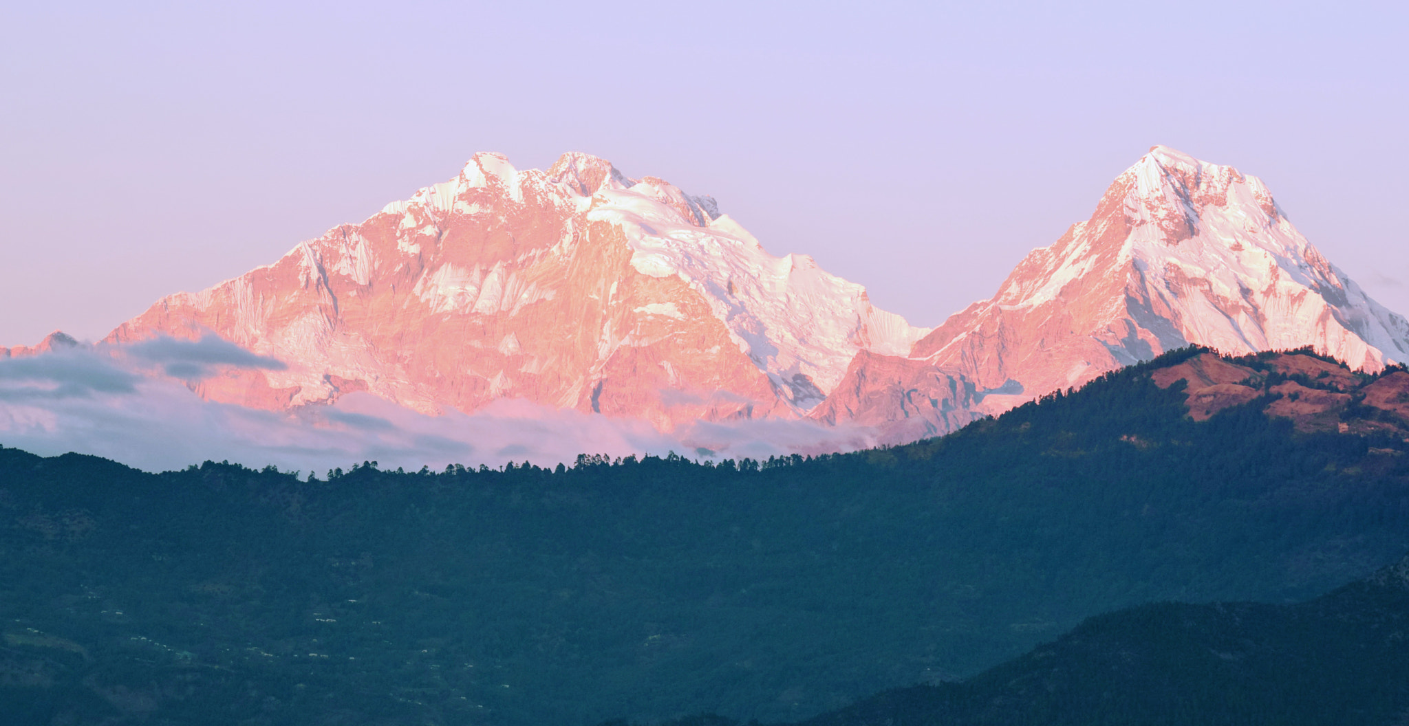 Nikon D5300 + Sigma 70-300mm F4-5.6 APO DG Macro sample photo. Annapurna range photography