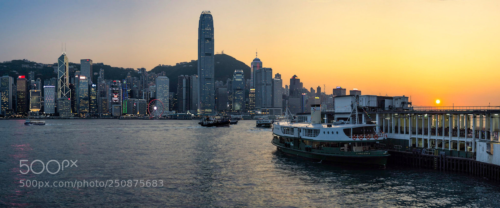 Sony a5100 sample photo. Hki skyline sunset photography