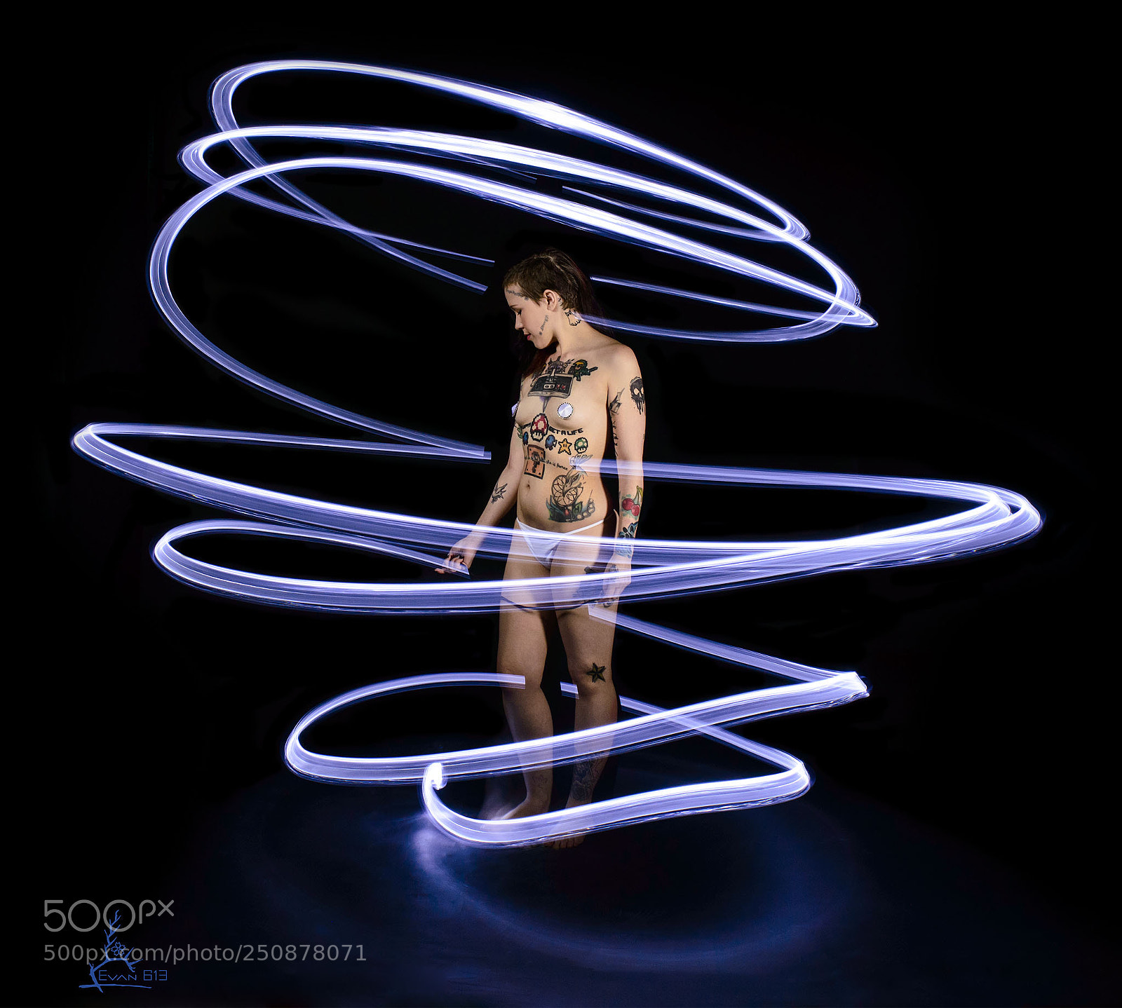 Nikon D3200 sample photo. Catt 02, light painting photography