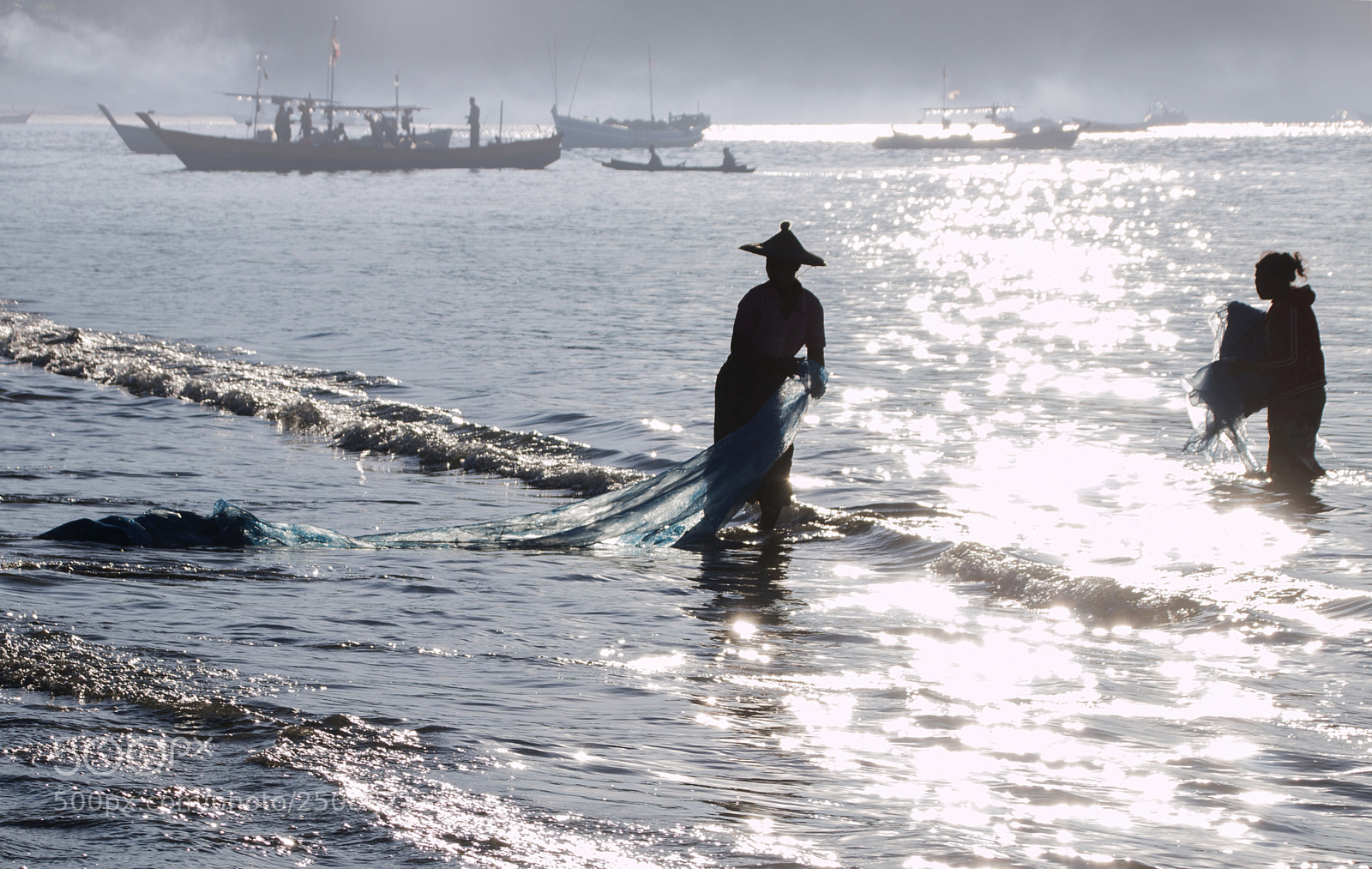 Canon EOS 70D sample photo. Washing fishing nets photography