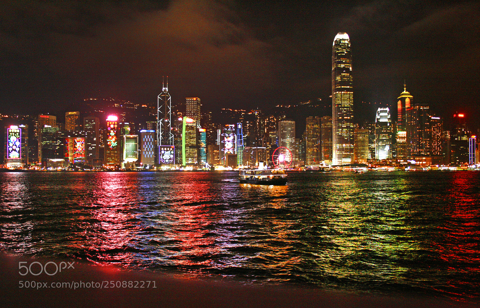 Canon EOS 400D (EOS Digital Rebel XTi / EOS Kiss Digital X) sample photo. Hong kong skyline photography