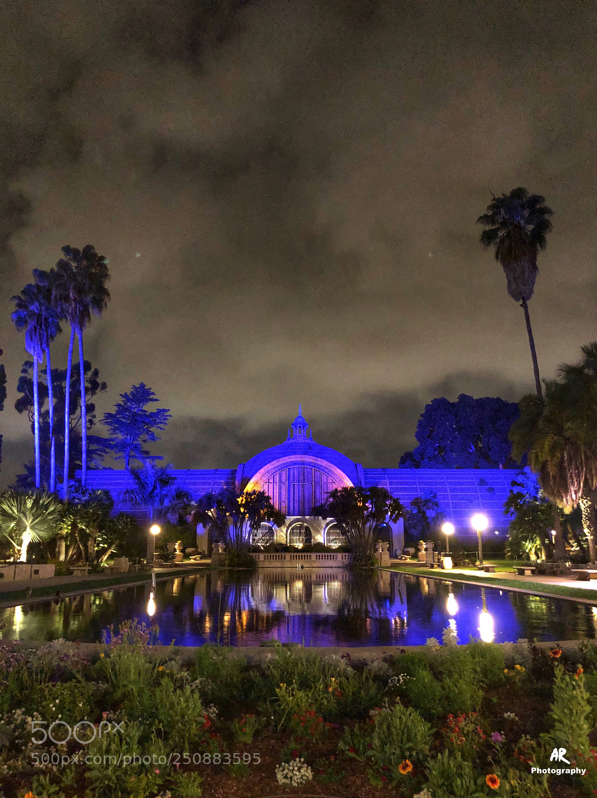 Apple iPhone X sample photo. Balboa park at night photography