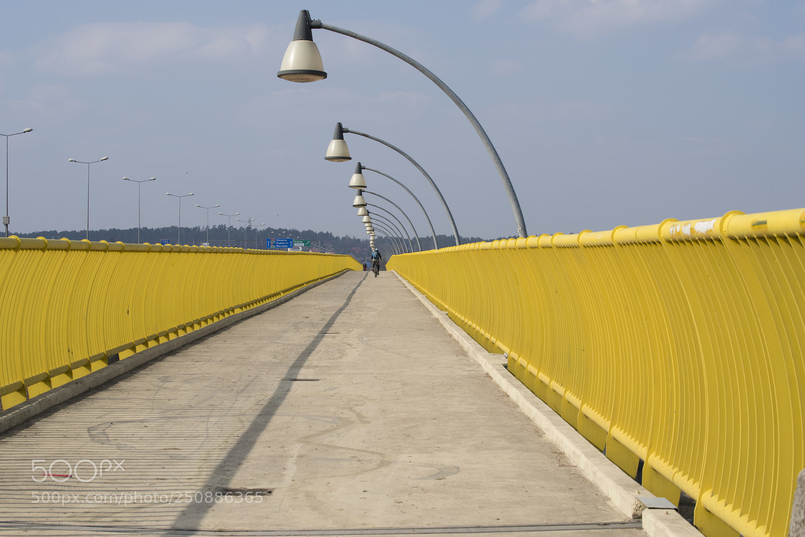 Nikon D810 sample photo. Yellow pedestrian crossing bridge photography