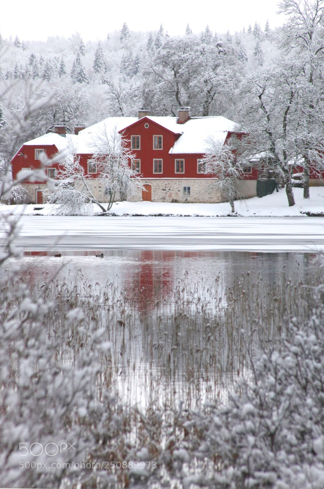 Canon EOS 5D Mark II sample photo. Red house photography