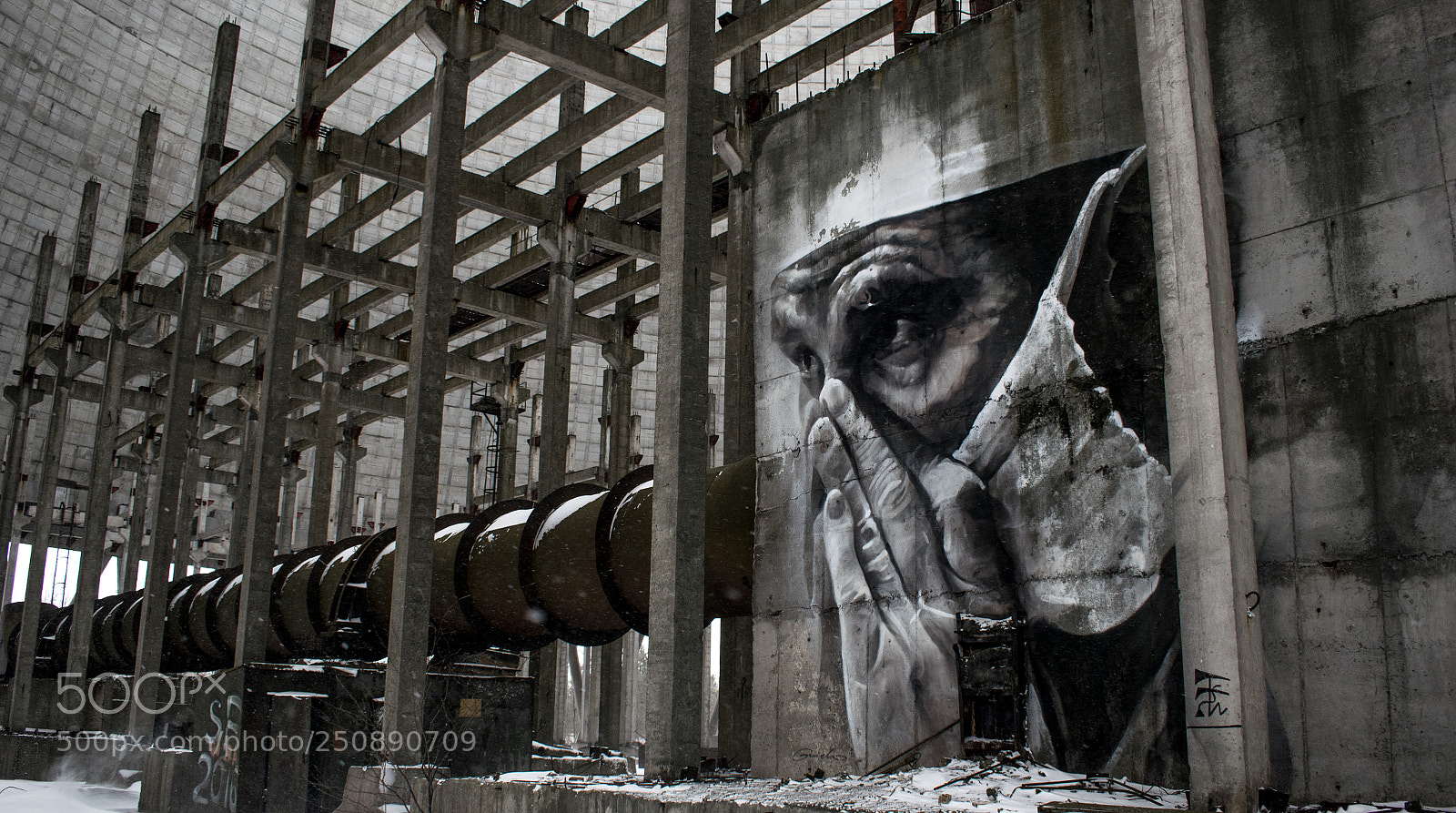 Nikon D5300 sample photo. Mural chernobyl photography