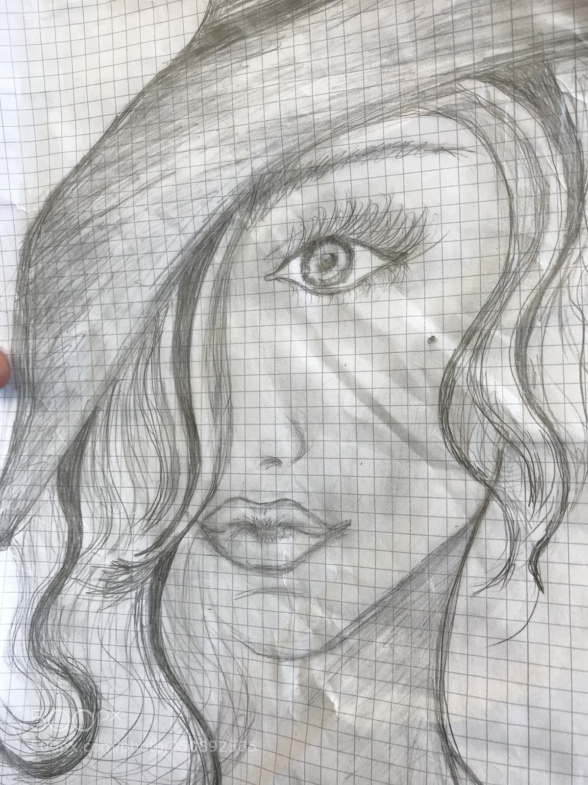 Apple iPhone 7 sample photo. Drawn woman photography