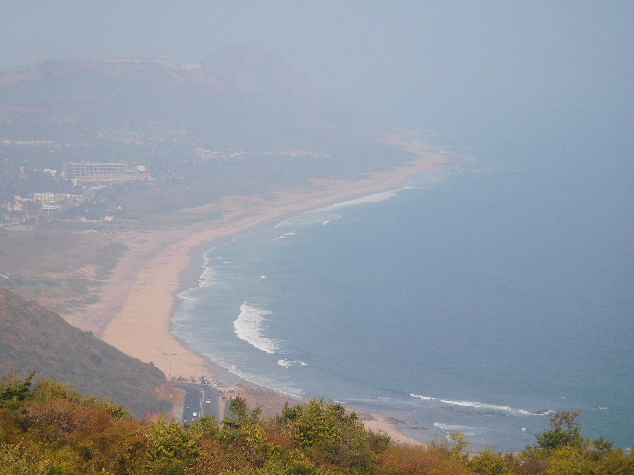 Nikon Coolpix S7000 sample photo. View of rishikondra beach from kailashgiri hill photography