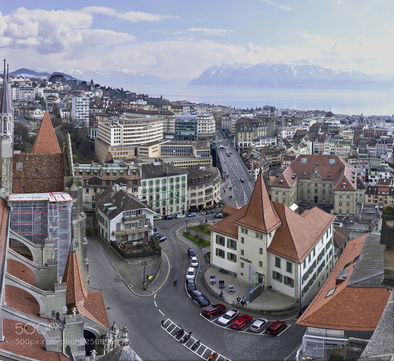 Sony a7R II sample photo. Flying over lausanne photography
