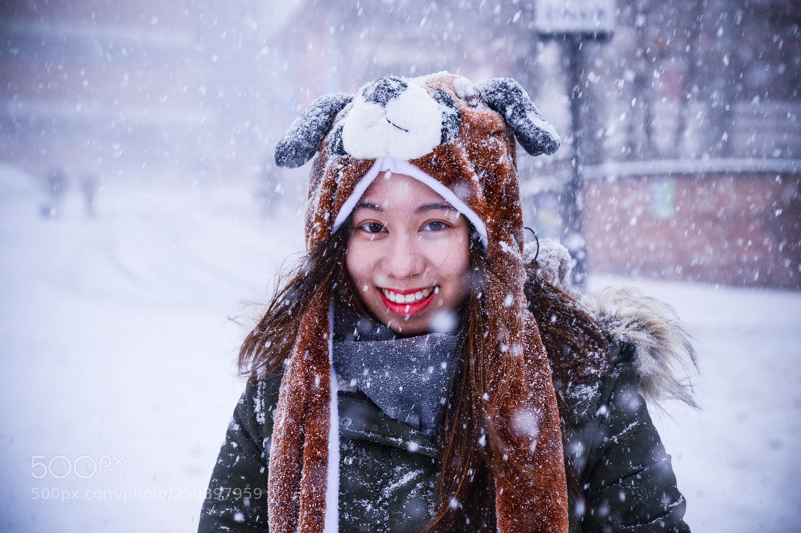 Nikon D3200 sample photo. Snowy portrait photography