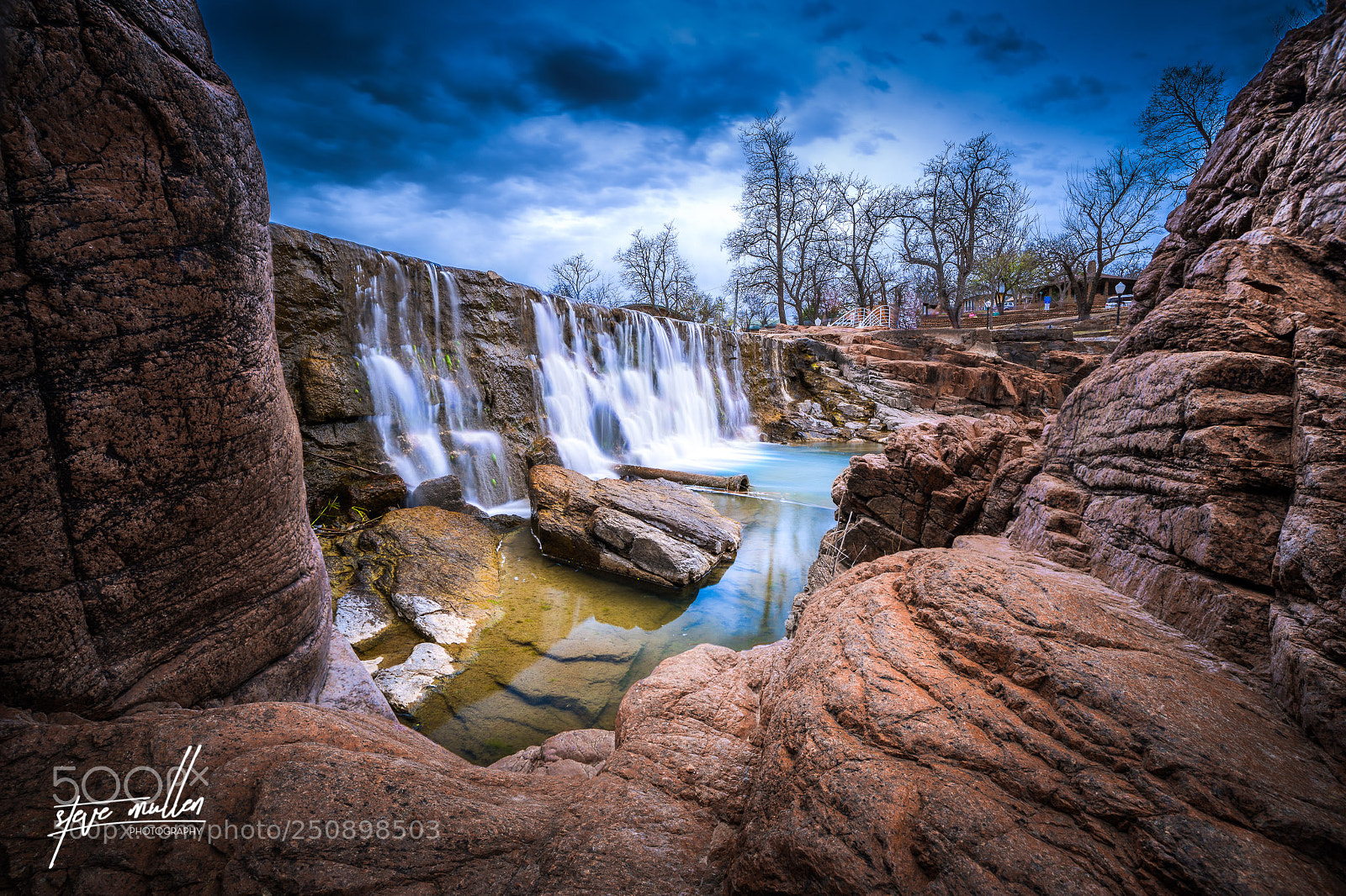 Sony a7R III sample photo. Medicine park waterfall photography