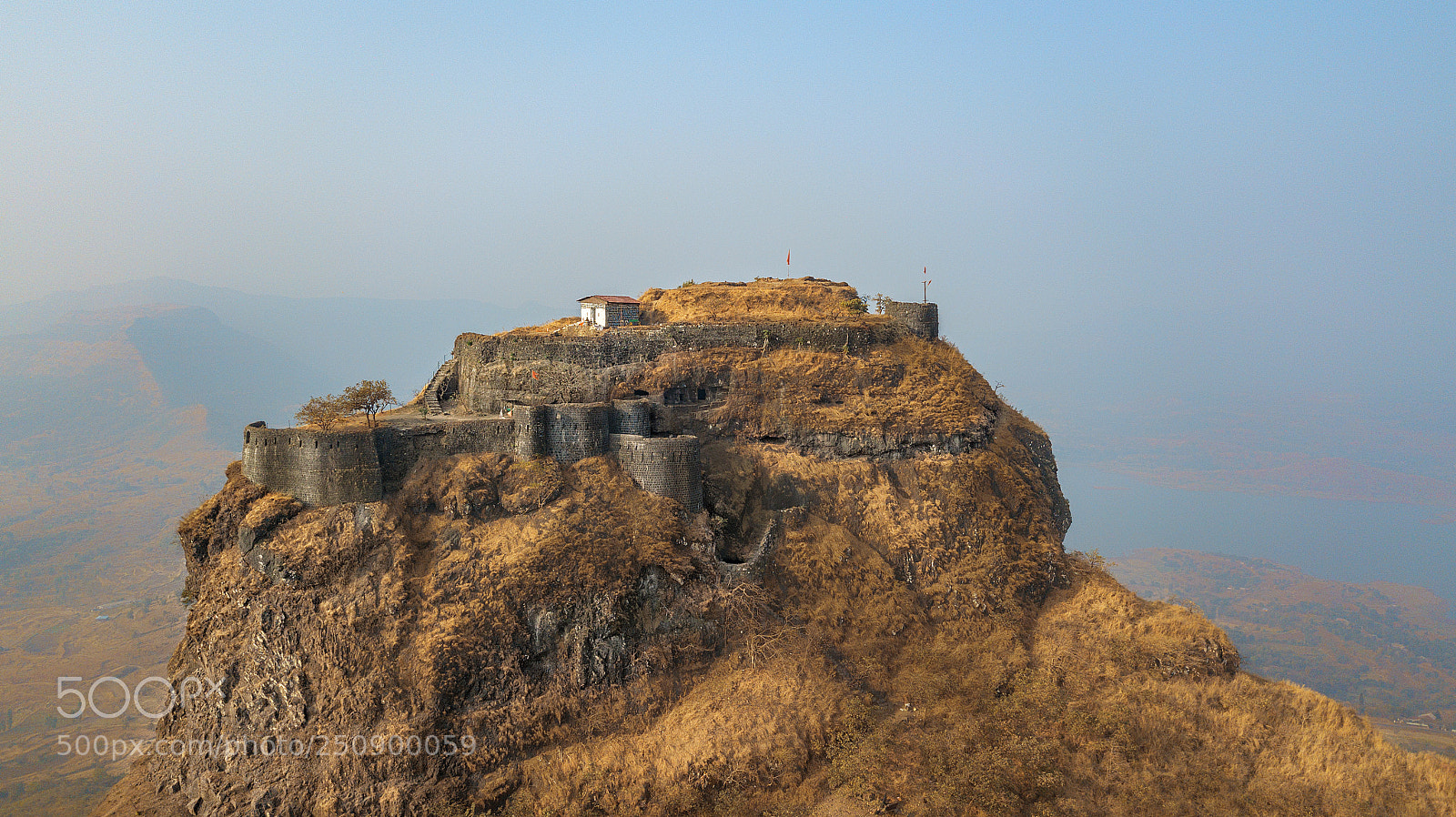 DJI FC220 sample photo. Tikona fort india photography