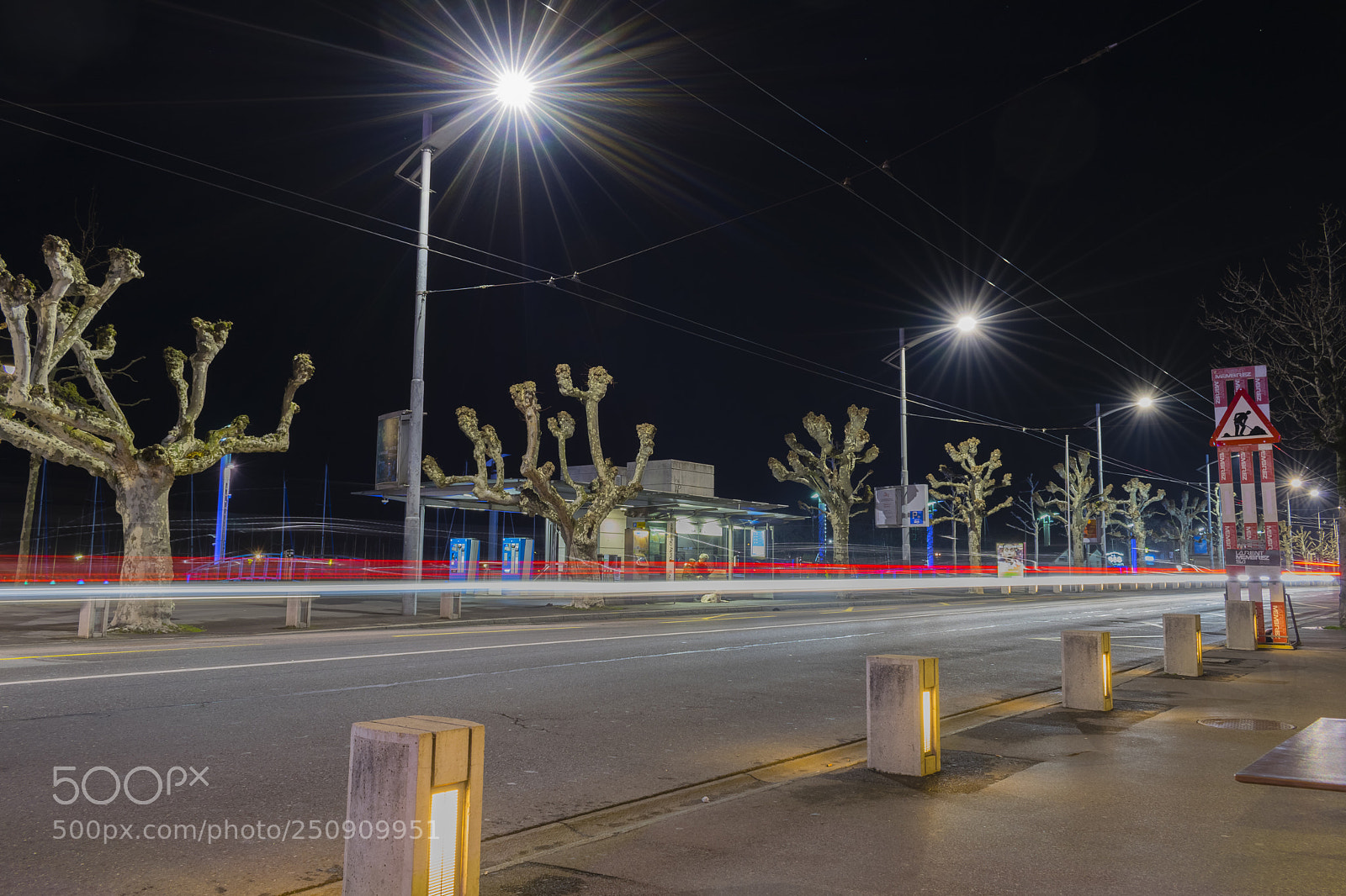 Nikon D5300 sample photo. Long exposure bus stop photography