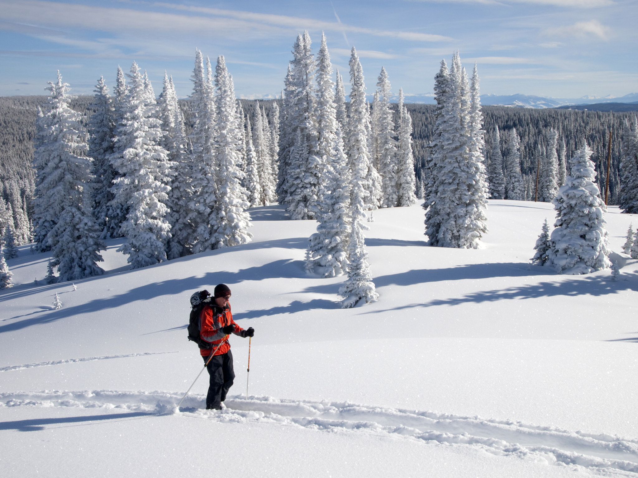 Olympus PEN E-P2 sample photo. Backcountry skiing in colorado photography