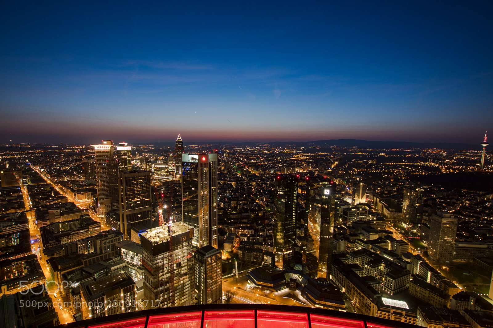 Sony ILCA-77M2 sample photo. Frankfurt blue hour photography