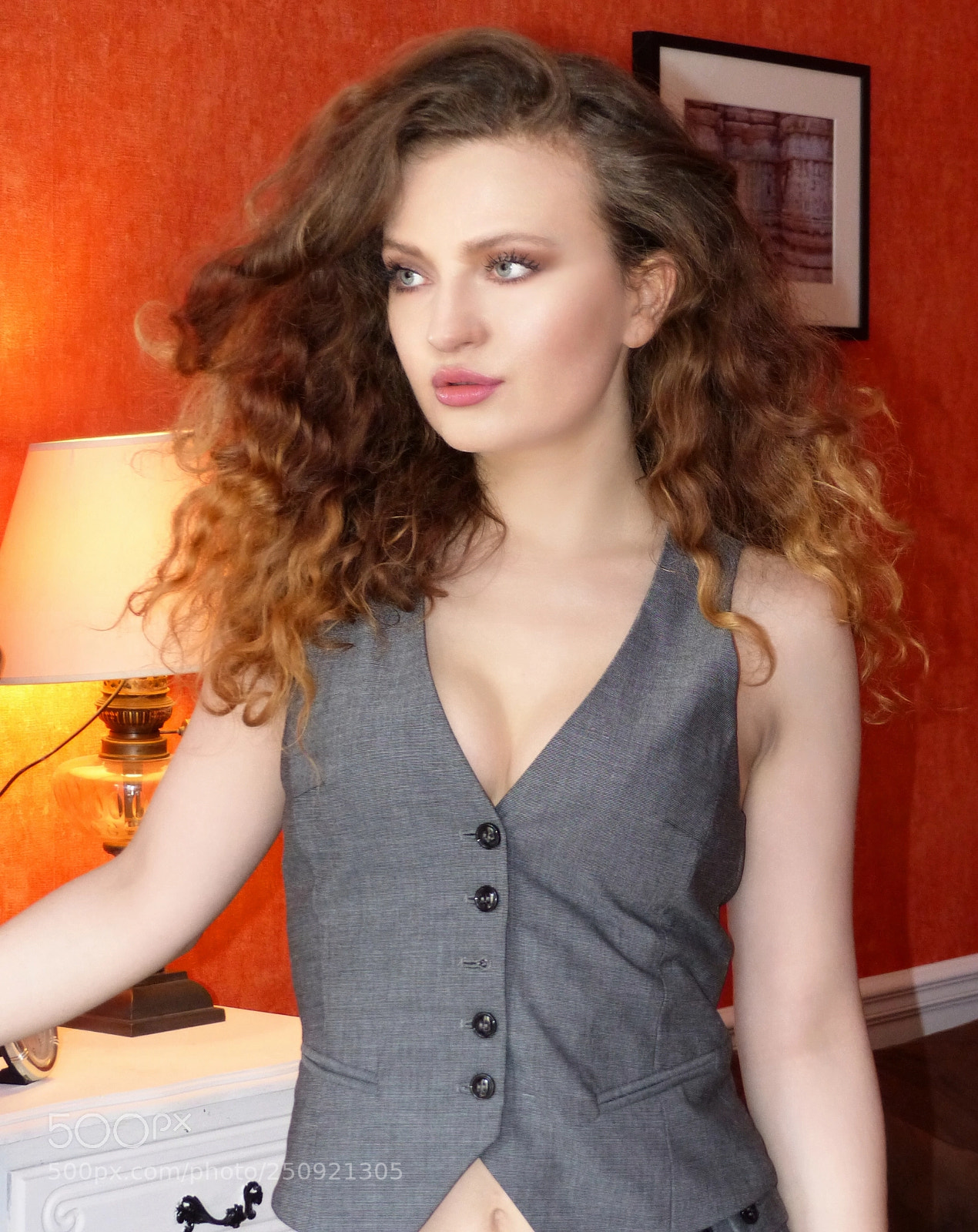 Panasonic Lumix DMC-FZ200 sample photo. Karolina - grey suit photography