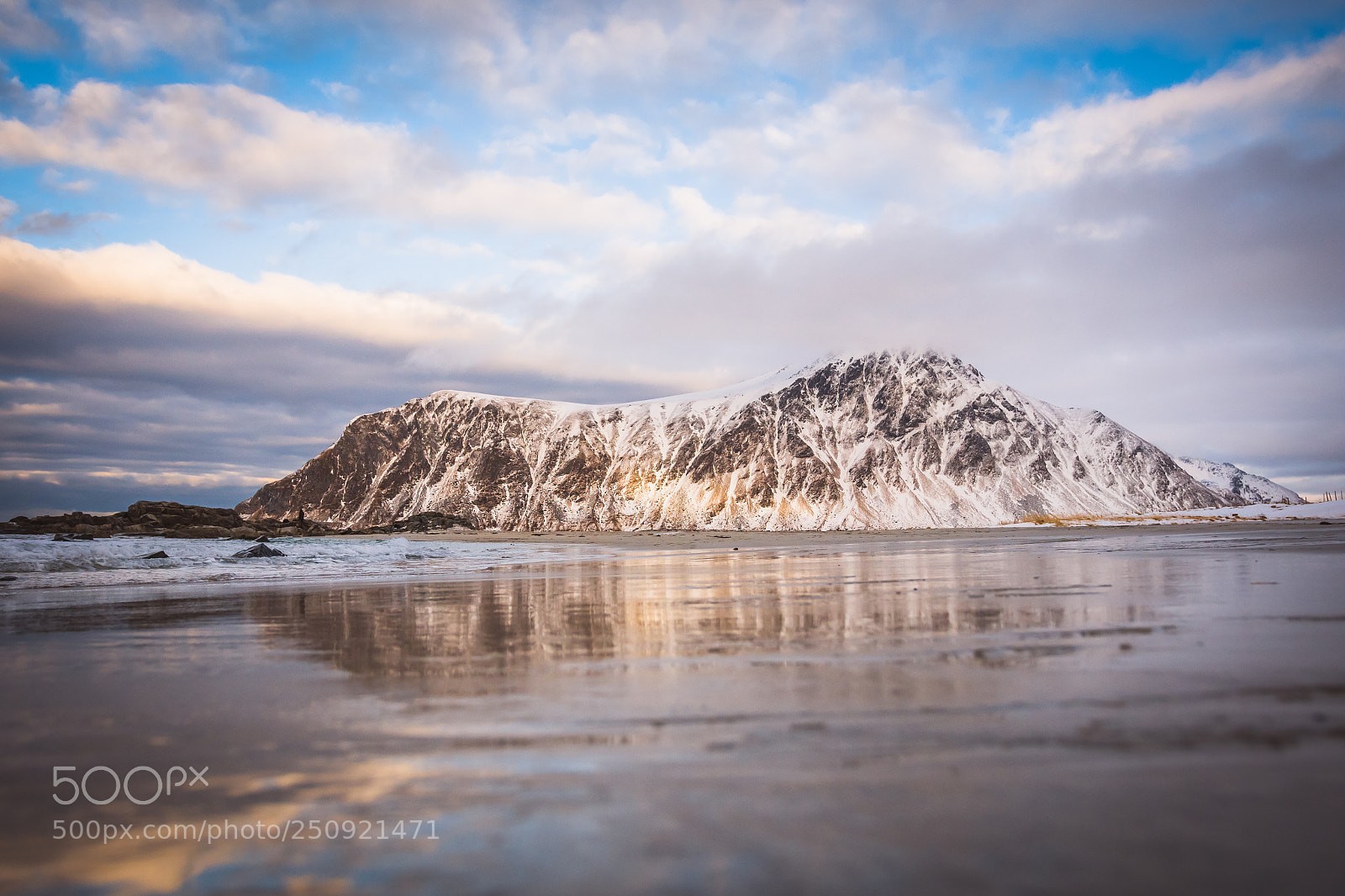 Nikon D7500 sample photo. Lofoten winter beach mountain photography