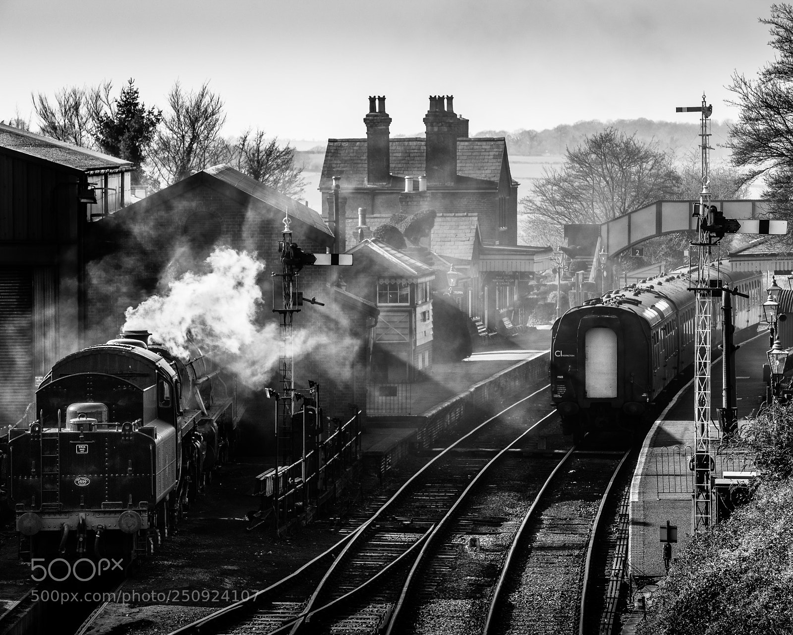 Nikon D810 sample photo. Ropley station photography