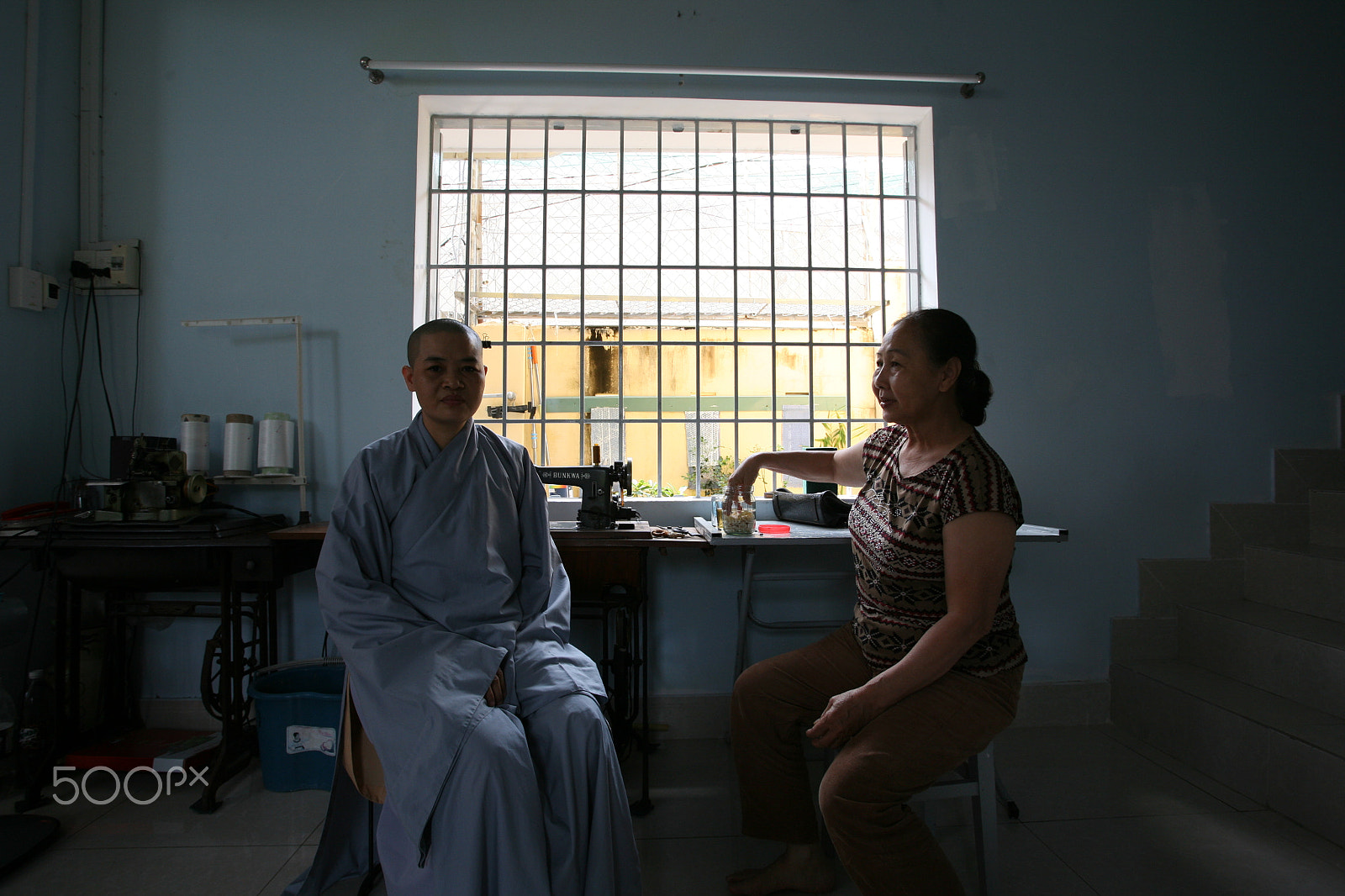 Canon EOS 5D + Canon EF 17-40mm F4L USM sample photo. A breakfast with a monk in vung tau - vietnam photography