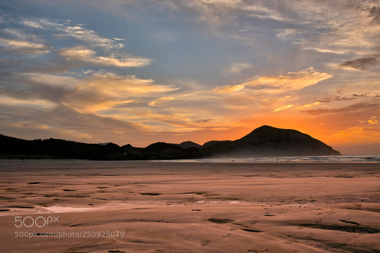 Sony a7R II sample photo. Wharariki beach sunset photography